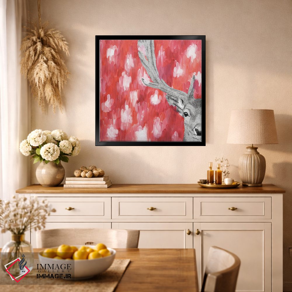 تابلو دکوراتیو گوزن شاداب خیال انگیز اثر کلسی امبلو - D1B