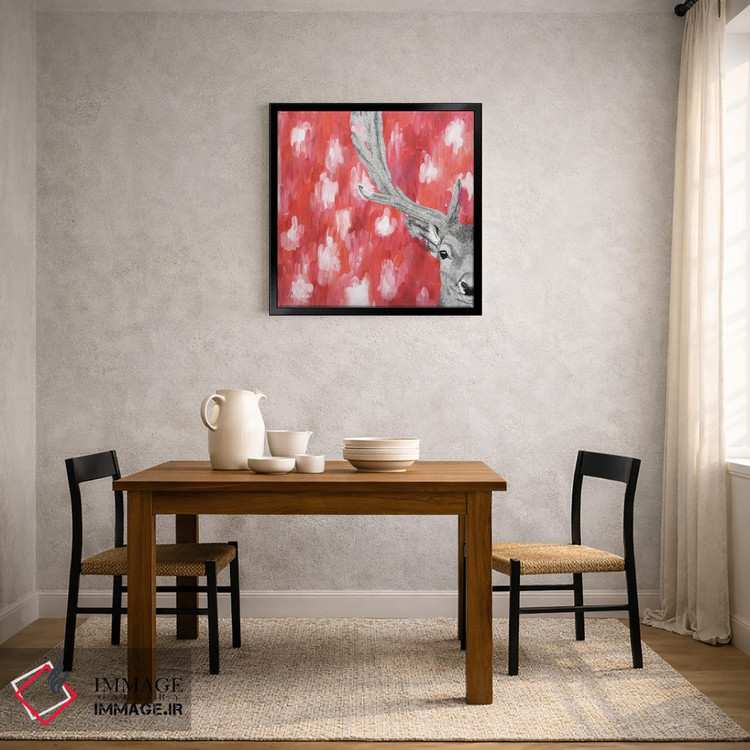 تابلو دکوراتیو گوزن شاداب خیال انگیز اثر کلسی امبلو - D3B