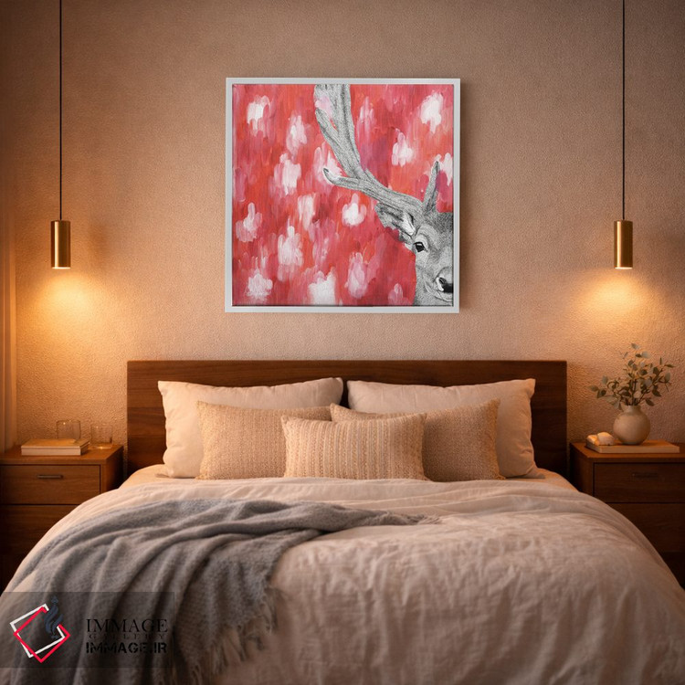 تابلو دکوراتیو گوزن شاداب خیال انگیز اثر کلسی امبلو - D2W