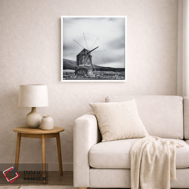 تابلو دکوراتیو آسیاب بادی چوبی قدیمی اثر کریم کارلا - D6W