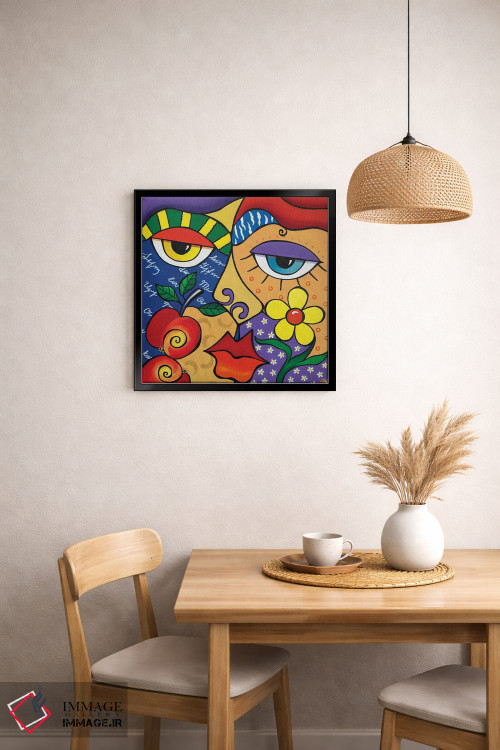 تابلو مدرن بوسه اثر لنا اسمیرنوا - D1B