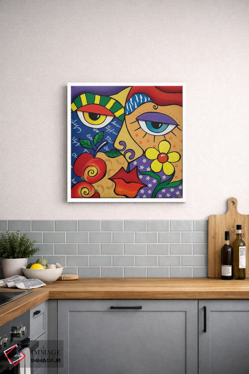 تابلو مدرن بوسه اثر لنا اسمیرنوا - D3W