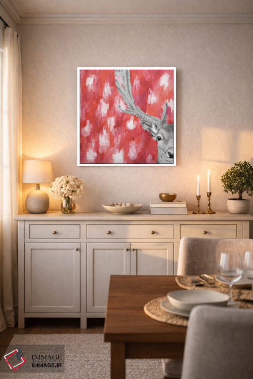 تابلو دکوراتیو گوزن شاداب خیال انگیز اثر کلسی امبلو - D4W