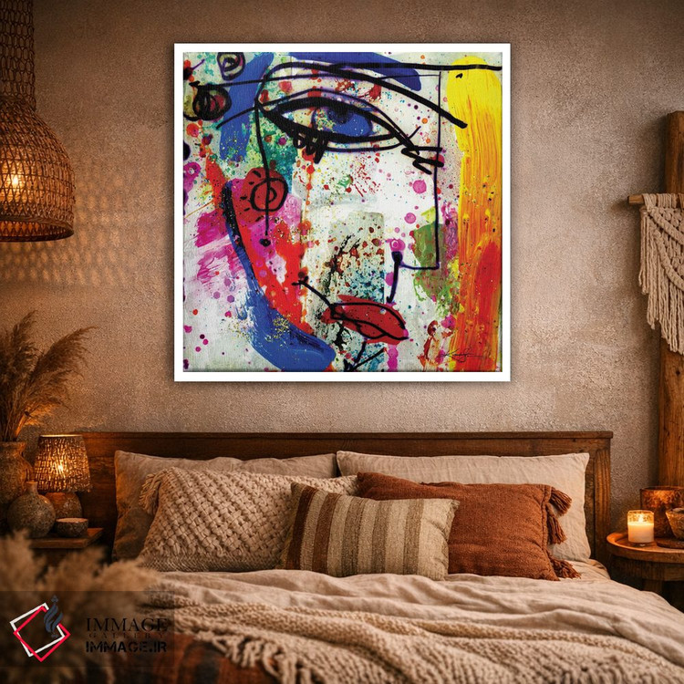 تابلو دکوراتیو چهره فانتزی تکنیک ترکیبی XVIII اثر کتی مورتون استنیون - D1W