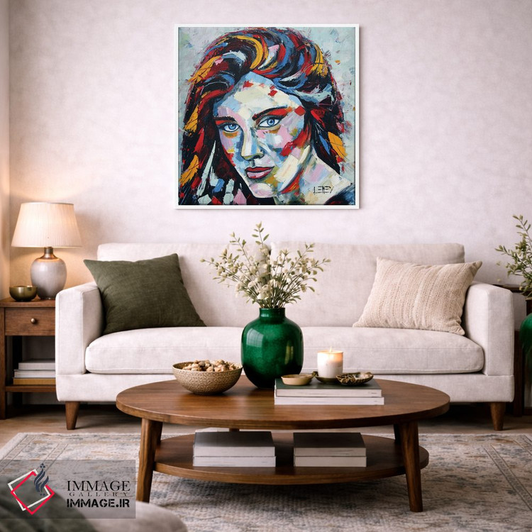 تابلو دکوراتیو پرتره با کاردک نقاشی اثر لیزا الی - D1W