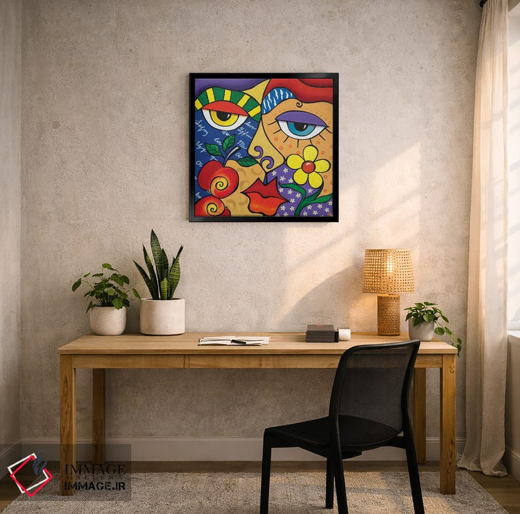 تابلو مدرن بوسه اثر لنا اسمیرنوا - D5B