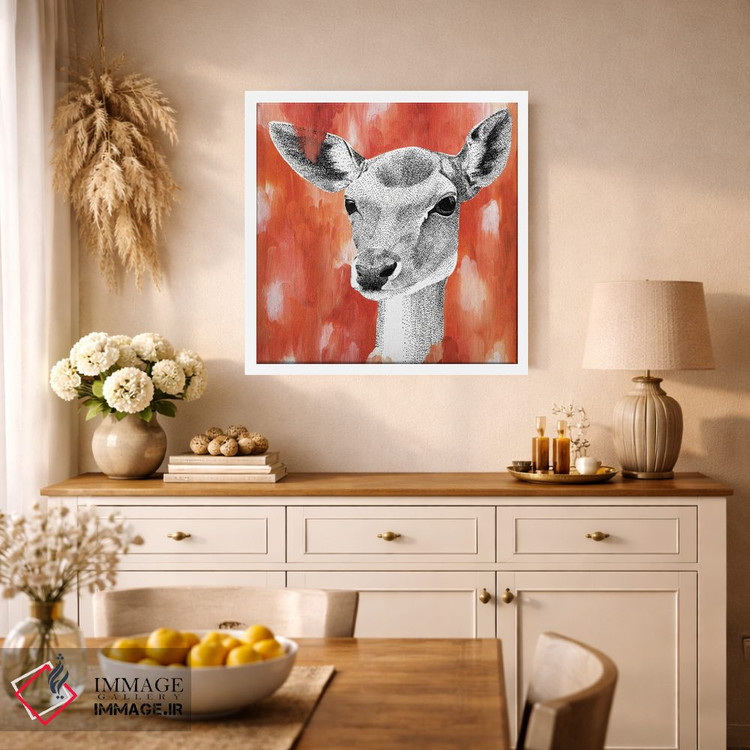 تابلو دکوراتیو گوزن خیال انگیز اثر کلسی امبلو - D1W