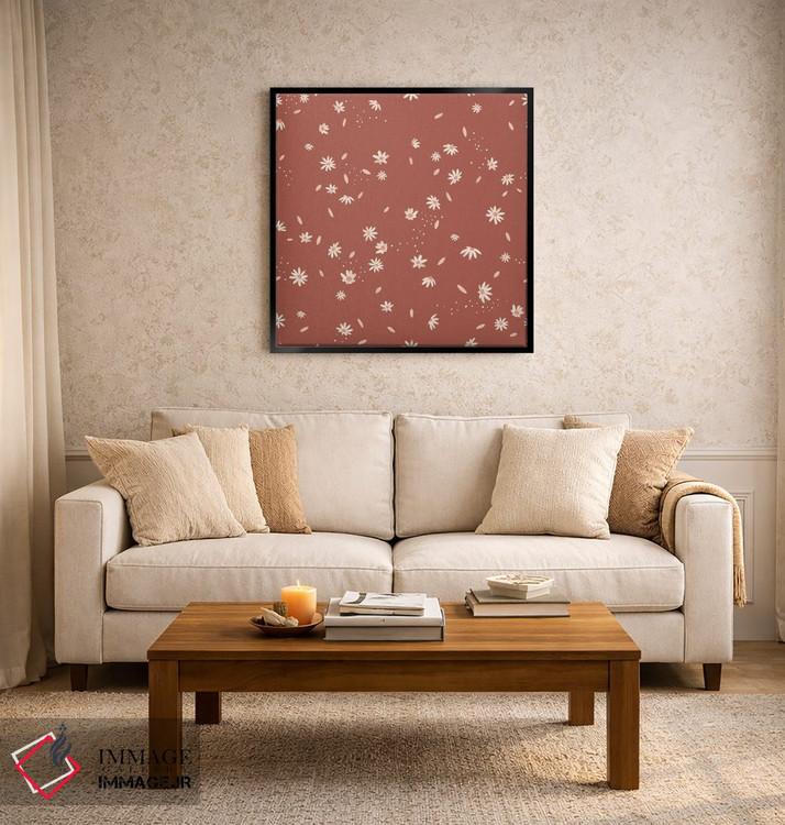 تابلو دکوراتیو گل مروارید ساده سفالی اثر جیل لابینیک - D2B