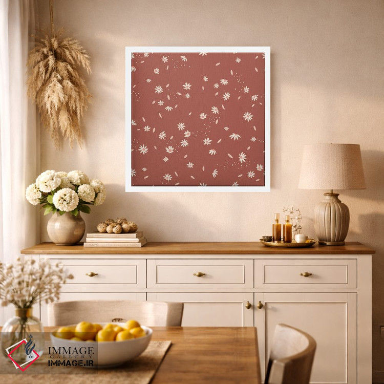 تابلو دکوراتیو گل مروارید ساده سفالی اثر جیل لابینیک - D1W