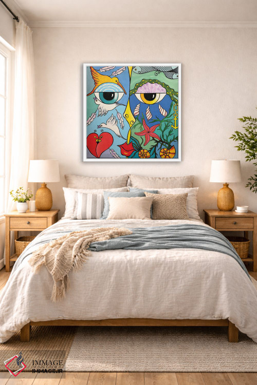 تابلو مدرن بوسه اثر لنا اسمیرنوا - D5W