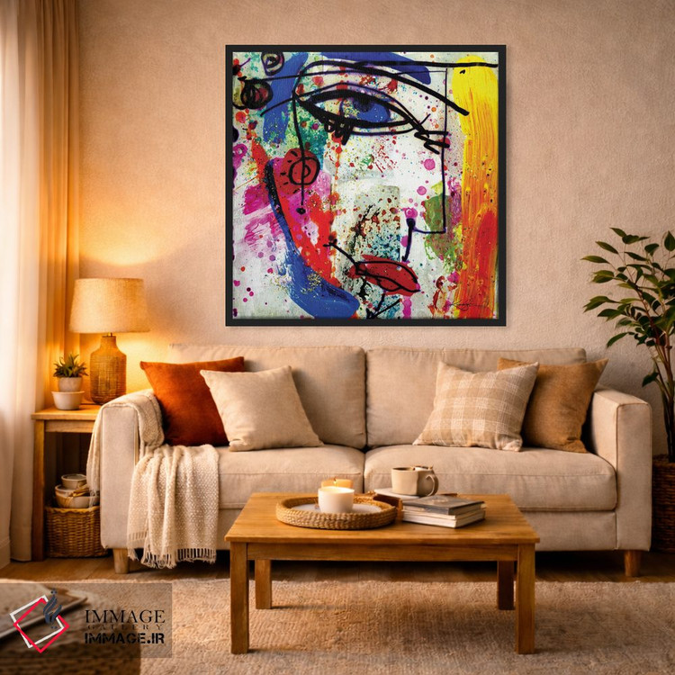 تابلو دکوراتیو چهره فانتزی تکنیک ترکیبی XVIII اثر کتی مورتون استنیون - D3B