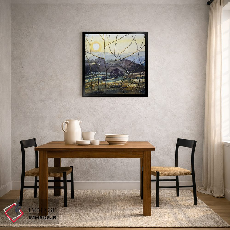 تابلو دکوراتیو غروب مزرعه کینگ ژیلت اثر لویزا میلیسنت - D2B