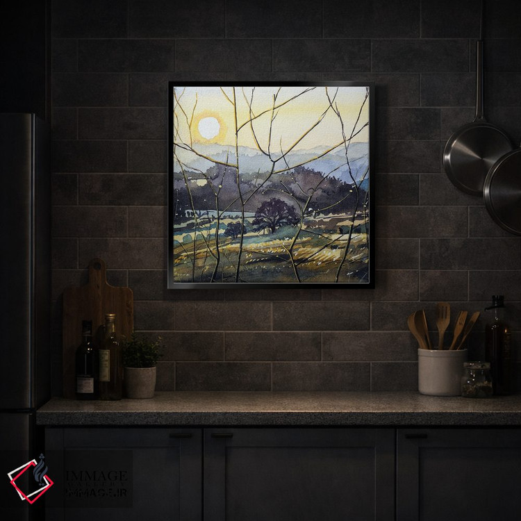 تابلو دکوراتیو غروب مزرعه کینگ ژیلت اثر لویزا میلیسنت - D3B