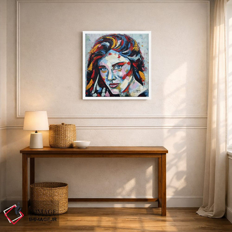 تابلو دکوراتیو پرتره با کاردک نقاشی اثر لیزا الی - D4W