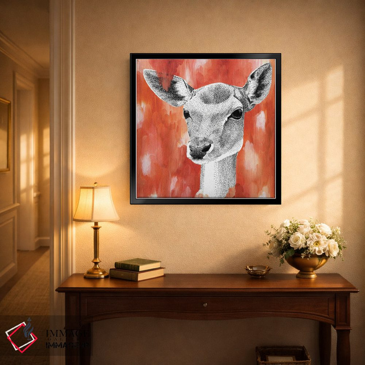 تابلو دکوراتیو گوزن خیال انگیز اثر کلسی امبلو - D2B