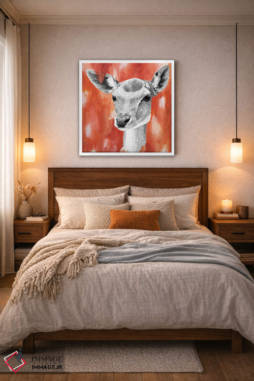 تابلو دکوراتیو گوزن خیال انگیز اثر کلسی امبلو - D4W