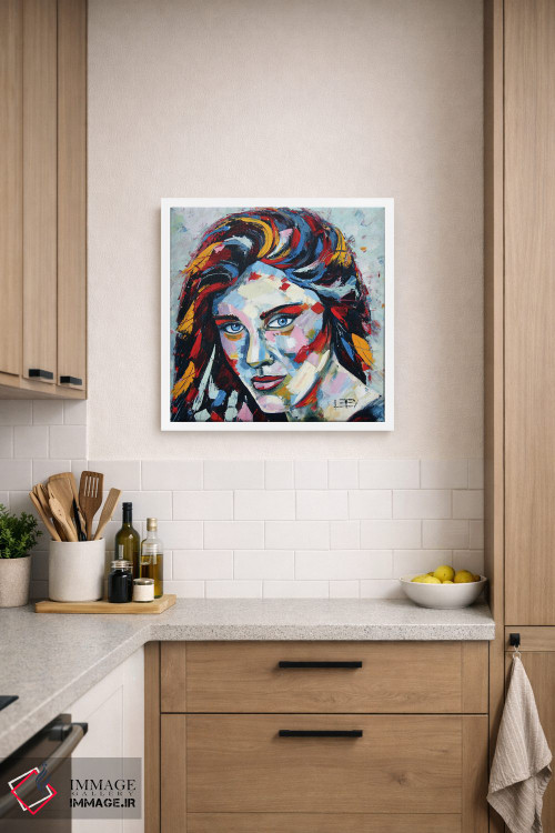 تابلو دکوراتیو پرتره با کاردک نقاشی اثر لیزا الی - D5W