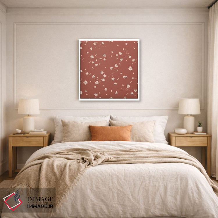 تابلو دکوراتیو گل مروارید ساده سفالی اثر جیل لابینیک - D4W