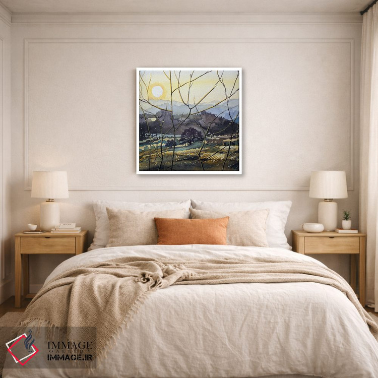 تابلو دکوراتیو غروب مزرعه کینگ ژیلت اثر لویزا میلیسنت - D4W