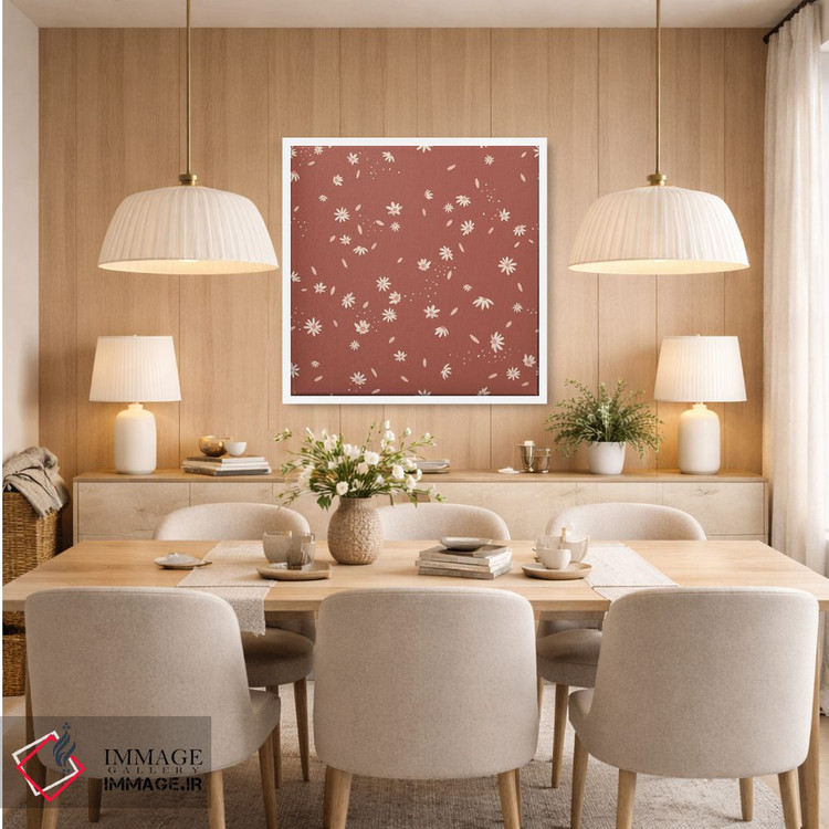 تابلو دکوراتیو گل مروارید ساده سفالی اثر جیل لابینیک - D3W