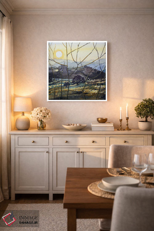 تابلو دکوراتیو غروب مزرعه کینگ ژیلت اثر لویزا میلیسنت - D5W