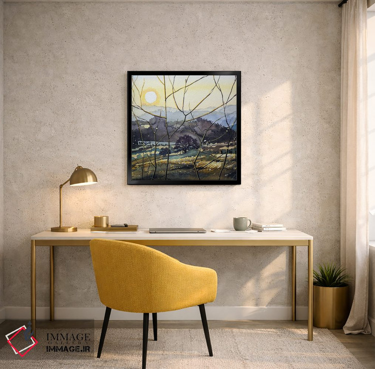 تابلو دکوراتیو غروب مزرعه کینگ ژیلت اثر لویزا میلیسنت - D6B