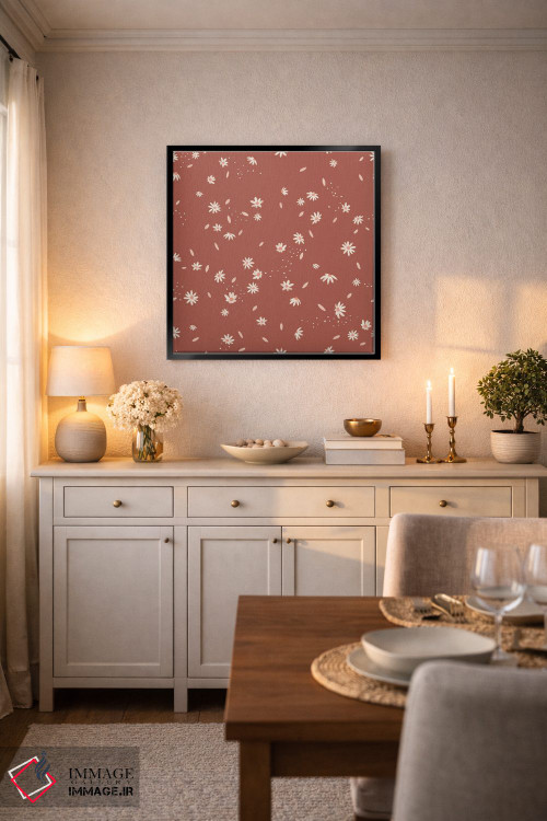 تابلو دکوراتیو گل مروارید ساده سفالی اثر جیل لابینیک - D6B