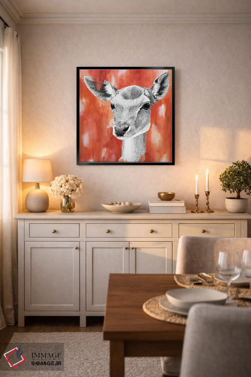 تابلو دکوراتیو گوزن خیال انگیز اثر کلسی امبلو - D6B