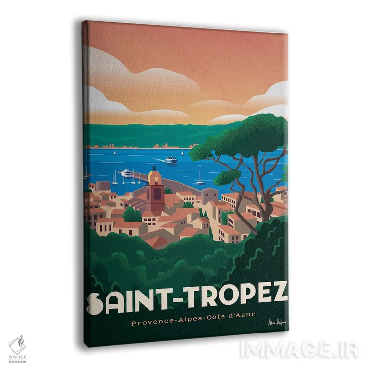 تابلو دکوراتیو سن تروپه اثر ایدیااستورم استودیوز - نمای پرسپکتیو محصول