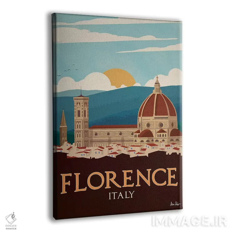 تابلو دکوراتیو فلورانس اثر ایدیااستورم استودیوز - نمای پرسپکتیو محصول
