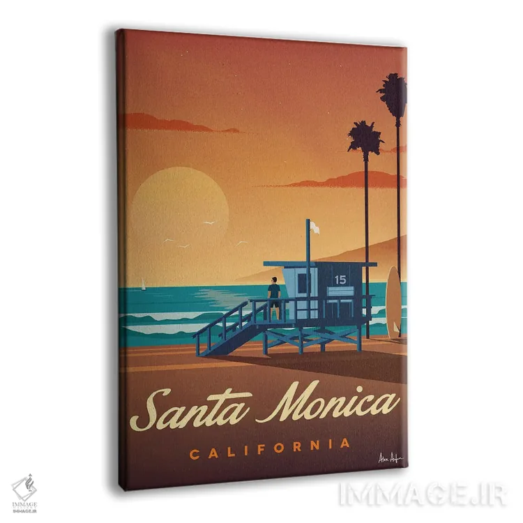 تابلو دکوراتیو سانتا مونیکا اثر ایدیااستورم استودیوز - نمای پرسپکتیو محصول