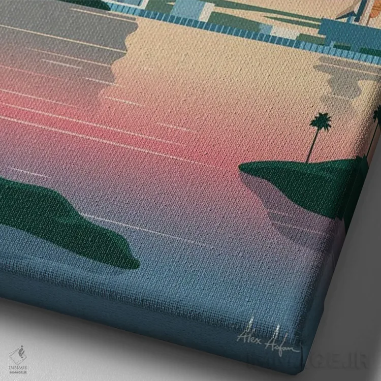 تابلو دکوراتیو پوستر دماغه کاناورال اثر ایدیااستورم استودیوز - نمای نزدیک بافت بوم