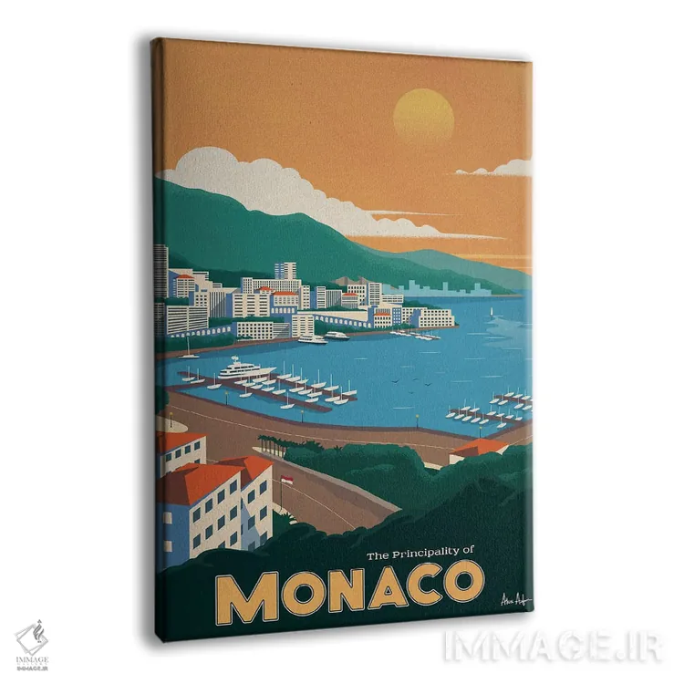 تابلو دکوراتیو موناکو اثر ایدیااستورم استودیوز - نمای پرسپکتیو محصول
