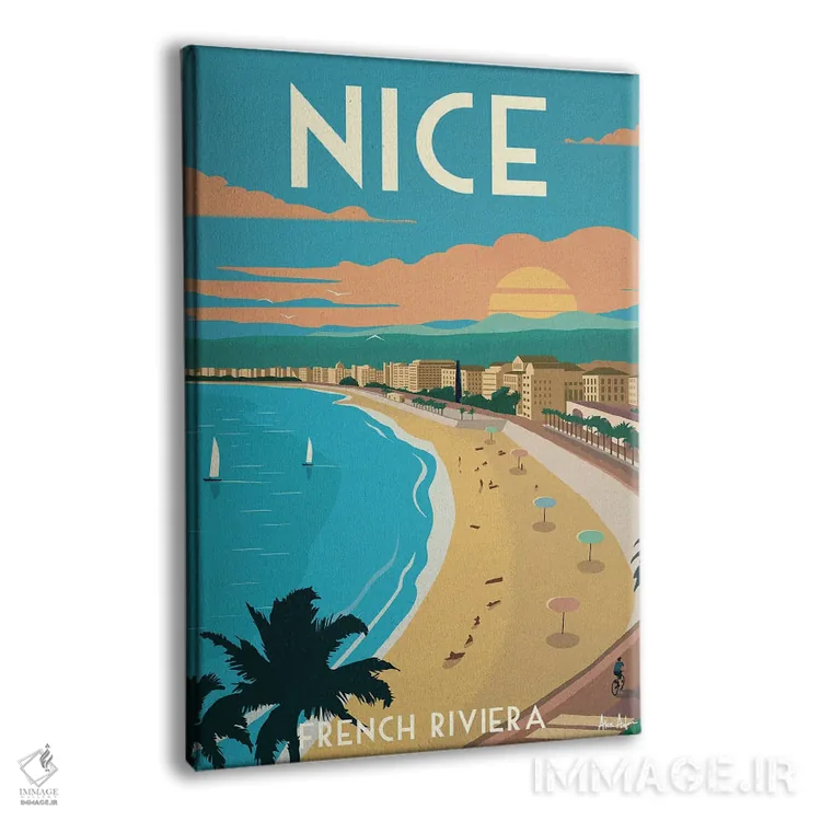 تابلو دکوراتیو پوستر نیس اثر ایدیااستورم استودیوز - نمای پرسپکتیو محصول