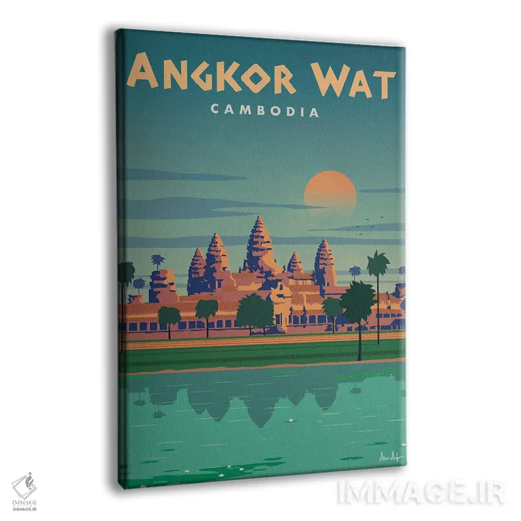 تابلو دکوراتیو آنگکور وات اثر ایدیااستورم استودیوز - نمای پرسپکتیو محصول