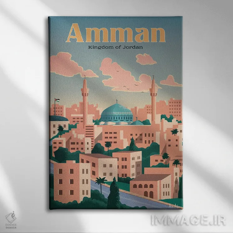 تابلو دکوراتیو اردن اثر ایدیااستورم استودیوز - نمای روبهرو روی دیوار