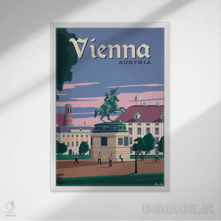 تابلو دکوراتیو وین اثر ایدیااستورم استودیوز - نمای قابدار سفید