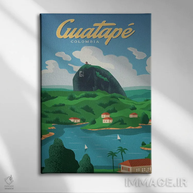 تابلو دکوراتیو گواتاپه اثر ایدیااستورم استودیوز - نمای روبهرو روی دیوار
