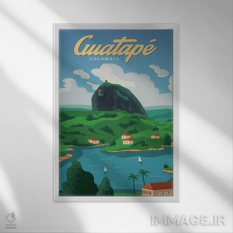 تابلو دکوراتیو گواتاپه اثر ایدیااستورم استودیوز - نمای قابدار سفید