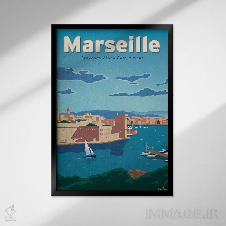 تابلو دکوراتیو مارسی IDS118 - "Malmo",مالمو اثر ایدیااستورم استودیوز - نمای قابدار مشکی