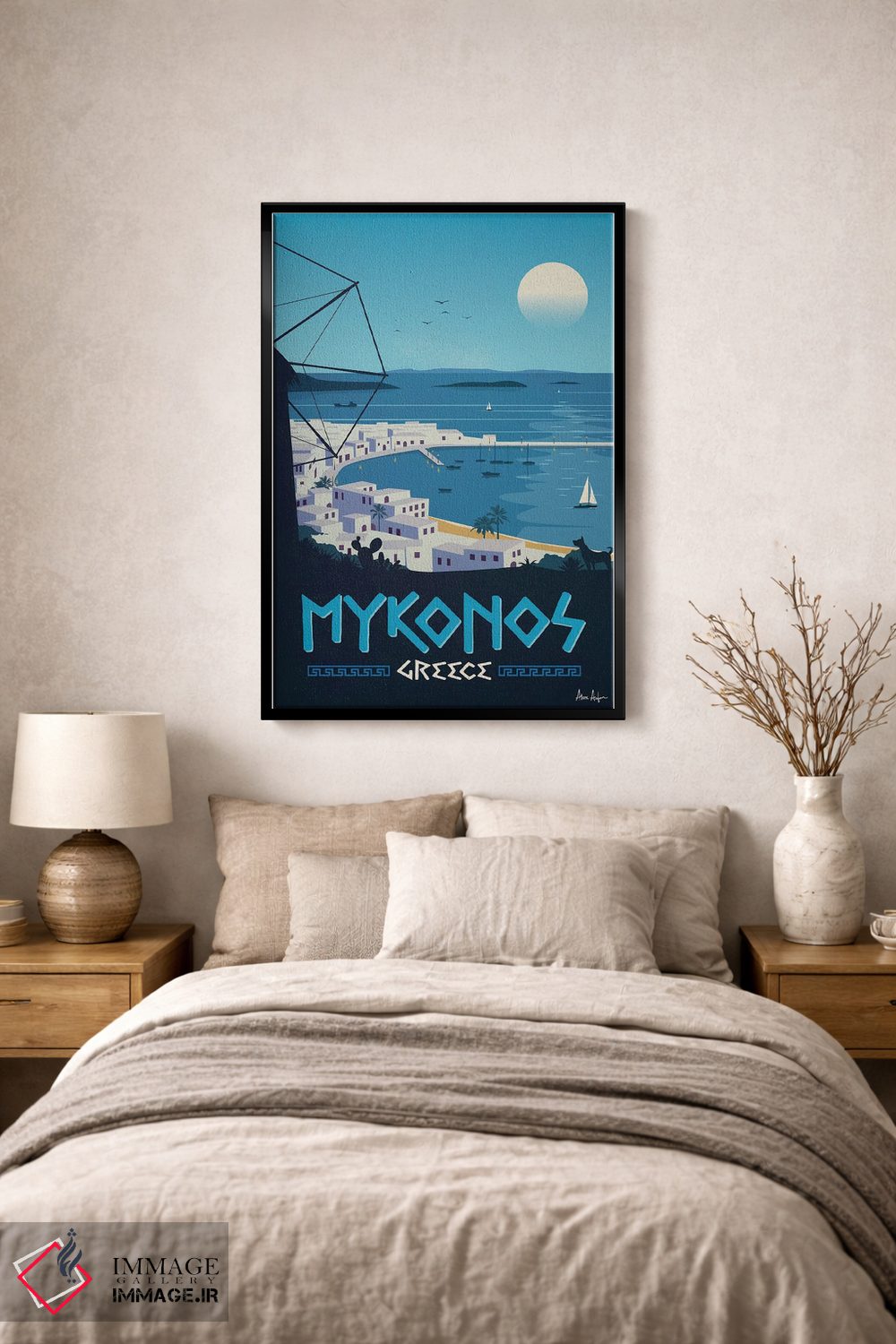 تابلو دکوراتیو پوستر میکونوس اثر ایدیااستورم استودیوز - D2B