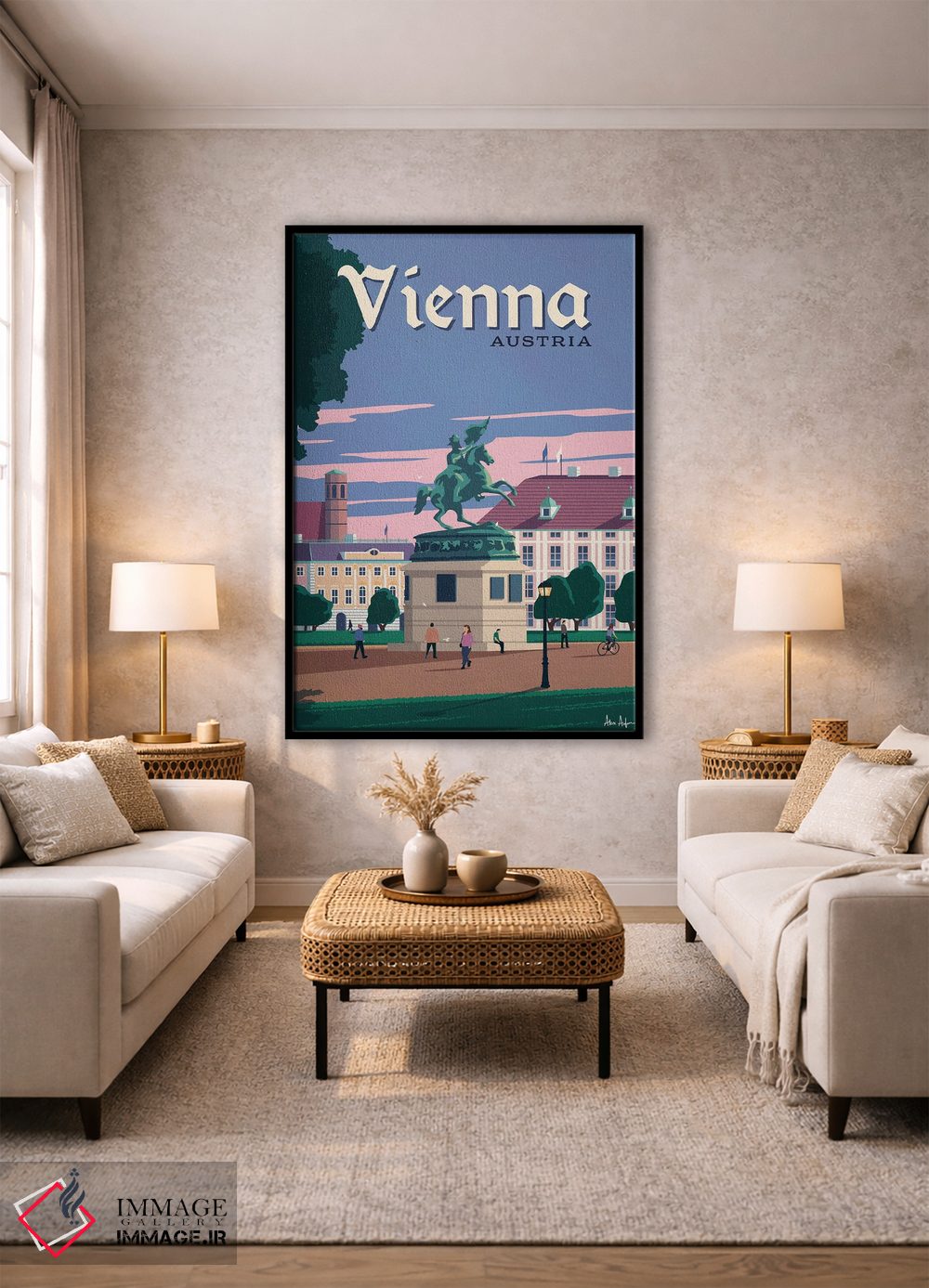 تابلو دکوراتیو وین اثر ایدیااستورم استودیوز - D1B