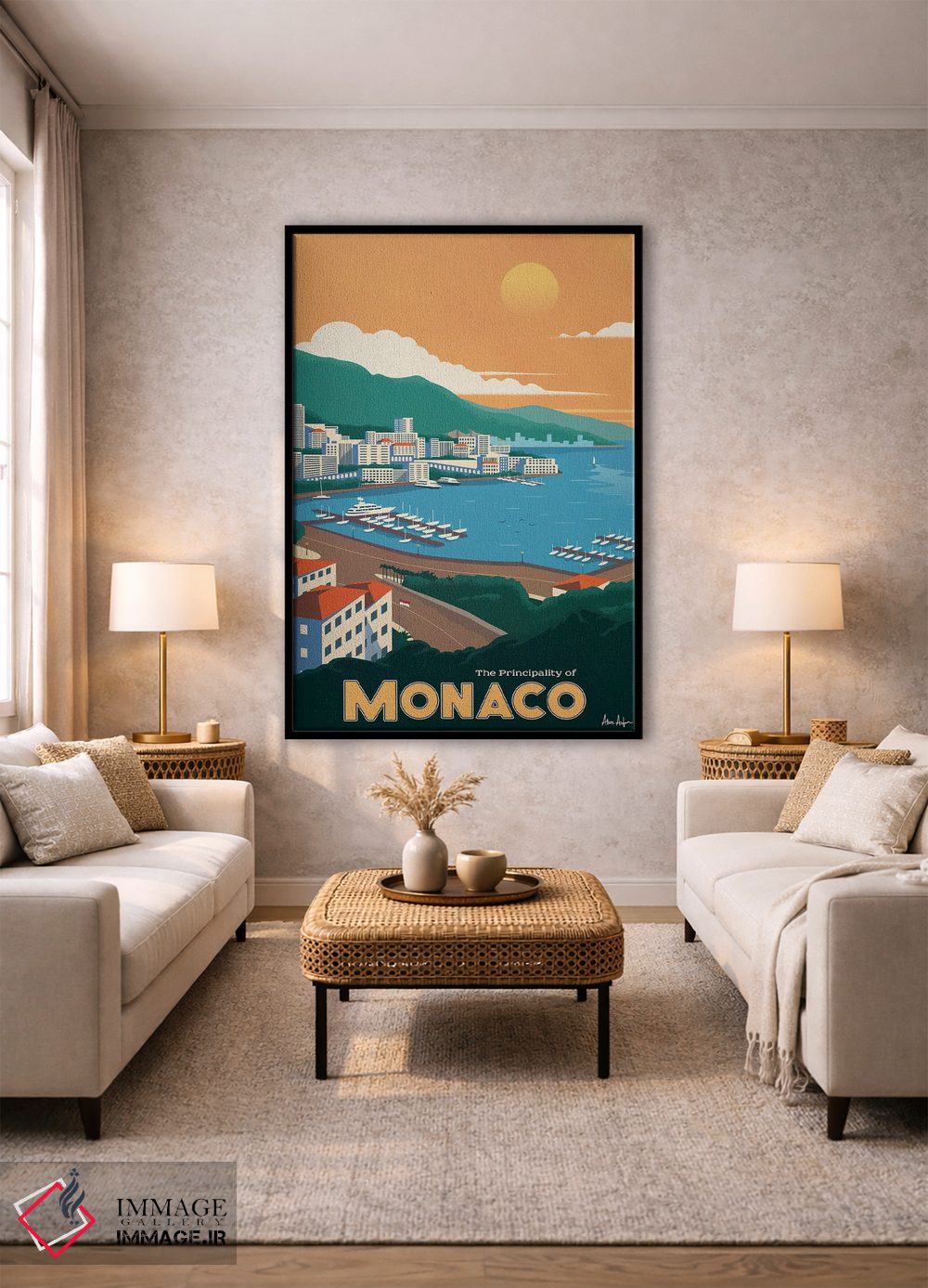 تابلو دکوراتیو موناکو اثر ایدیااستورم استودیوز - D1B