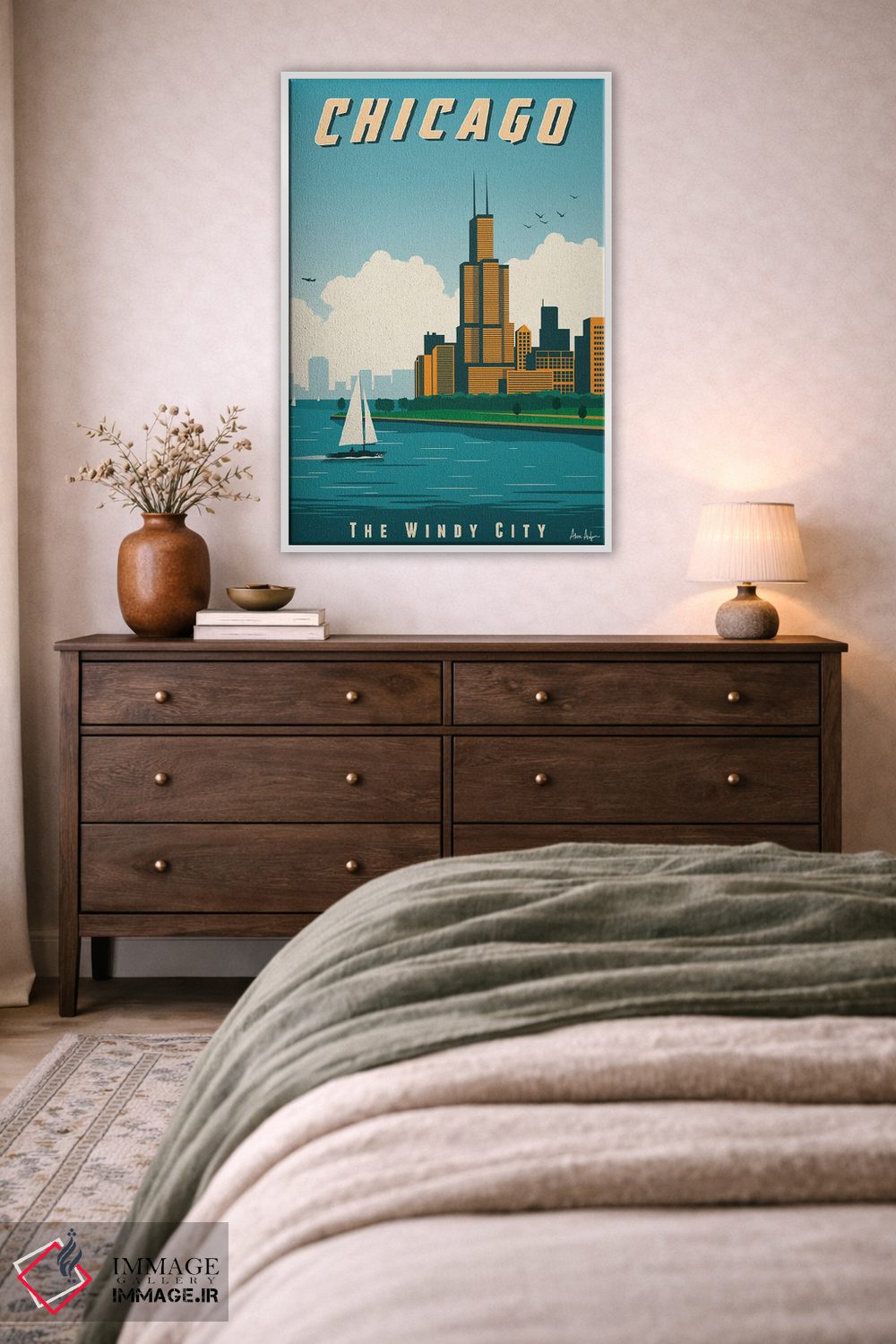 تابلو دکوراتیو پوستر شیکاگو اثر ایدیااستورم استودیوز - D2W