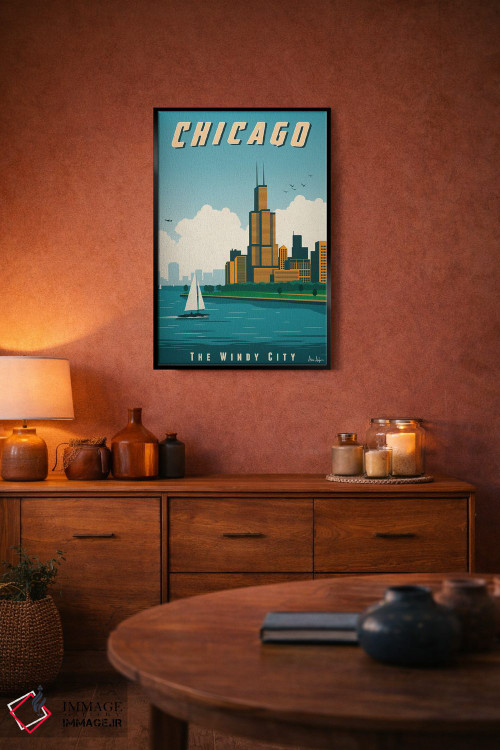 تابلو دکوراتیو پوستر شیکاگو اثر ایدیااستورم استودیوز - D5B