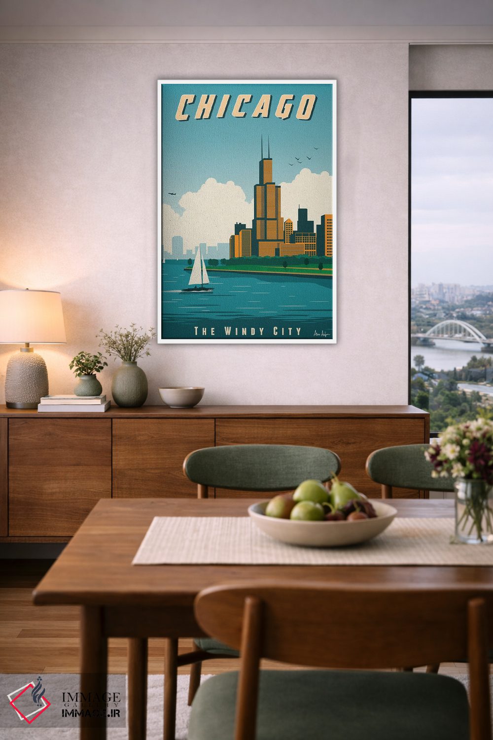 تابلو دکوراتیو پوستر شیکاگو اثر ایدیااستورم استودیوز - D6W