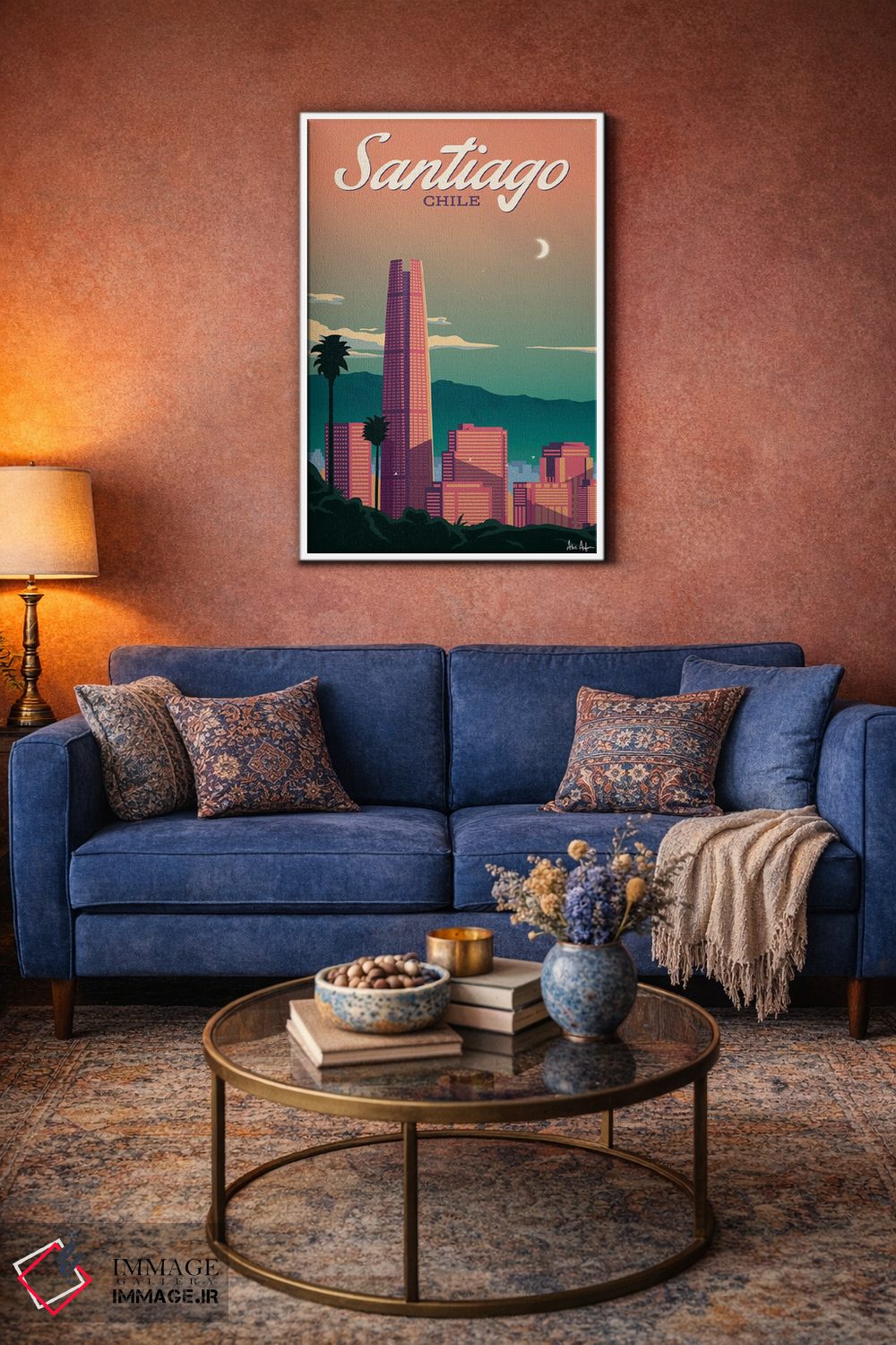 تابلو دکوراتیو پوستر سانتیاگو اثر ایدیااستورم استودیوز - D2W