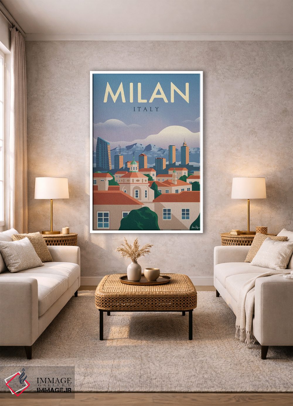 تابلو دکوراتیو میلان اثر ایدیااستورم استودیوز - D1W