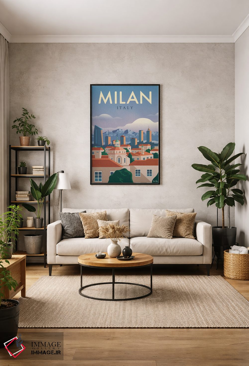تابلو دکوراتیو میلان اثر ایدیااستورم استودیوز - D2B