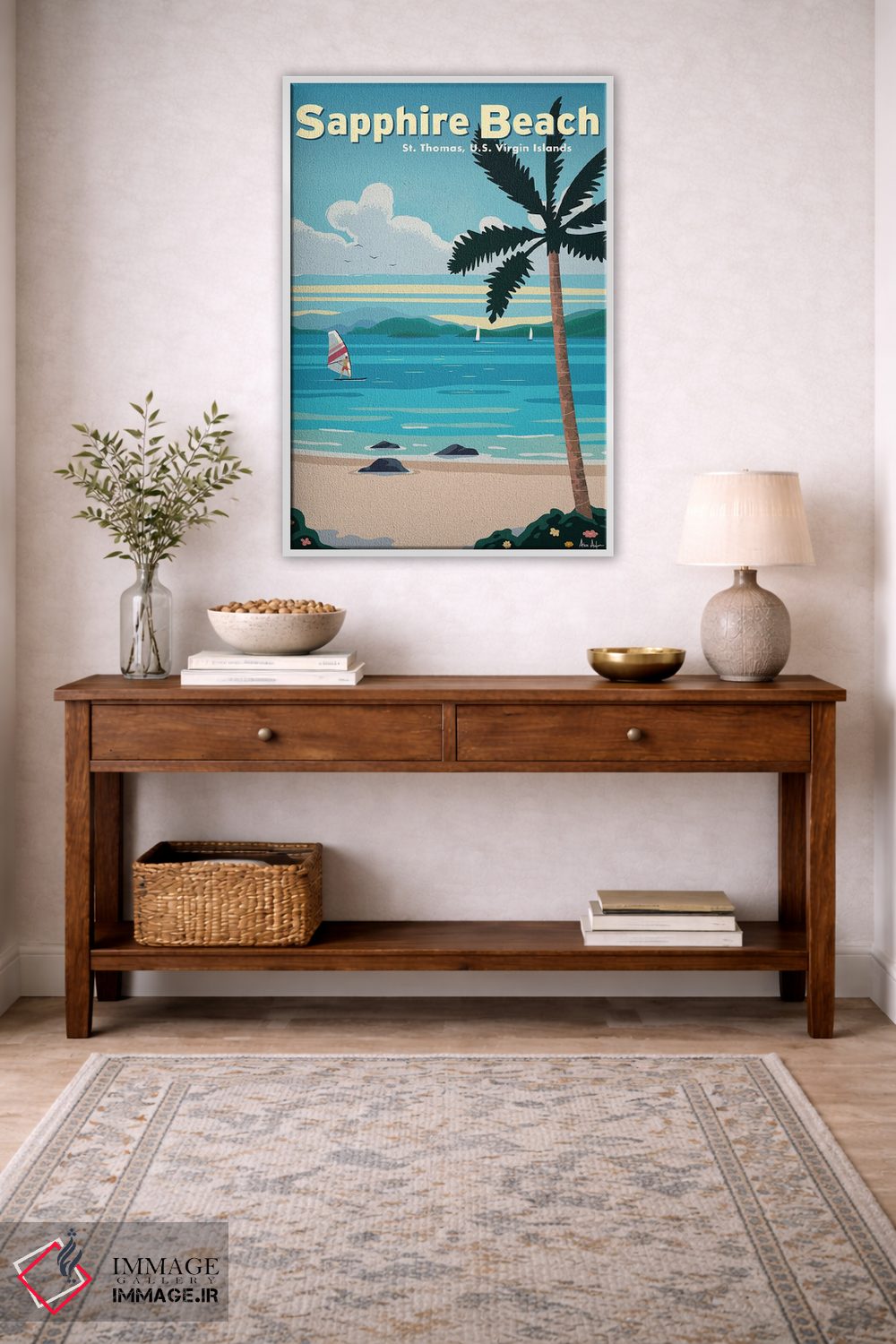 تابلو دکوراتیو ساحل سفایر اثر ایدیااستورم استودیوز - D2W